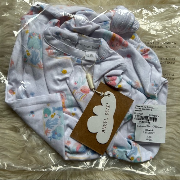 New angel dear sea creatures gown 0-3 months - Picture 4 of 4